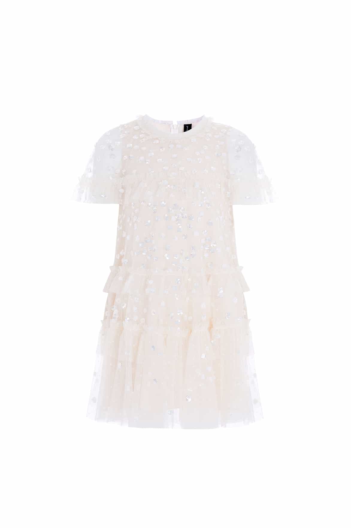 Leila Dot Tiered Cape Kids Dress