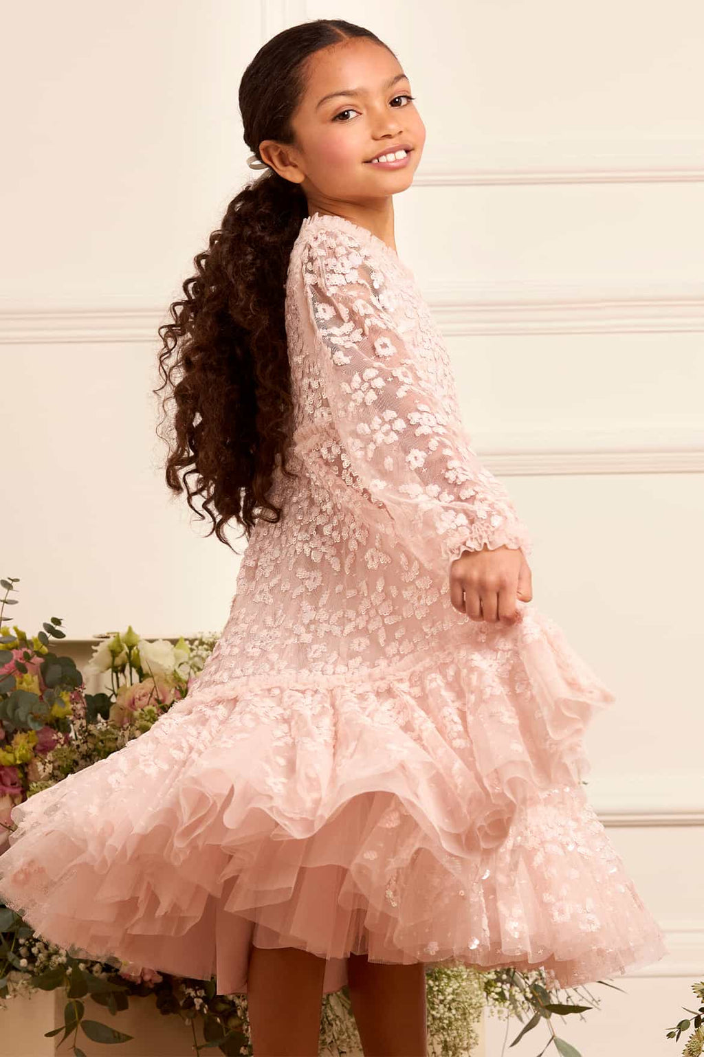 Maeva Long Sleeve Kids Dress