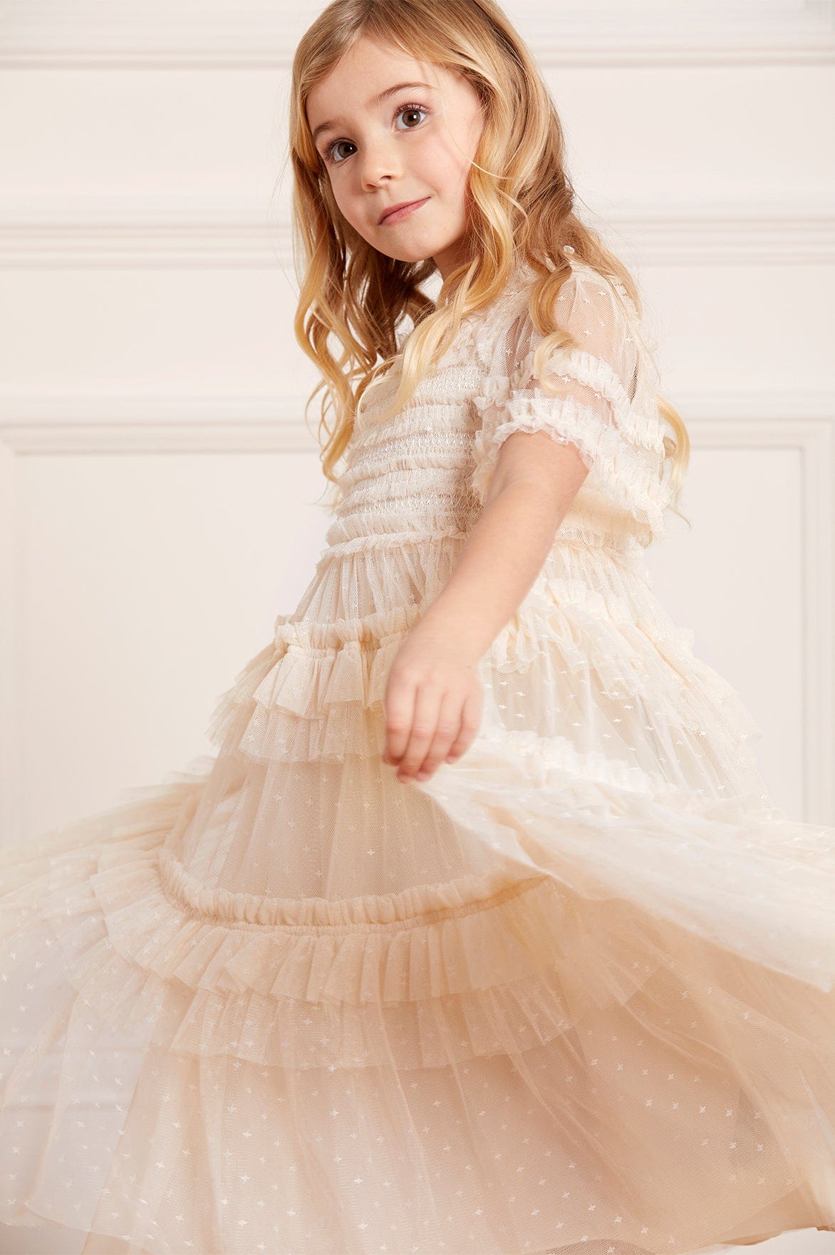 Peaches Smocked Kids Dress